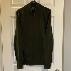 Jos. A. Bank Dark Green Zip-Up Sweater